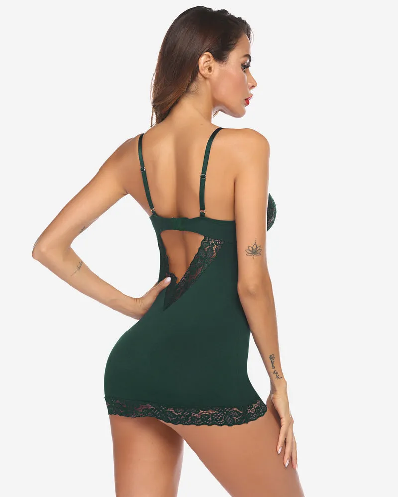 Lace lingerie V Neck Chemises Sleepwear
