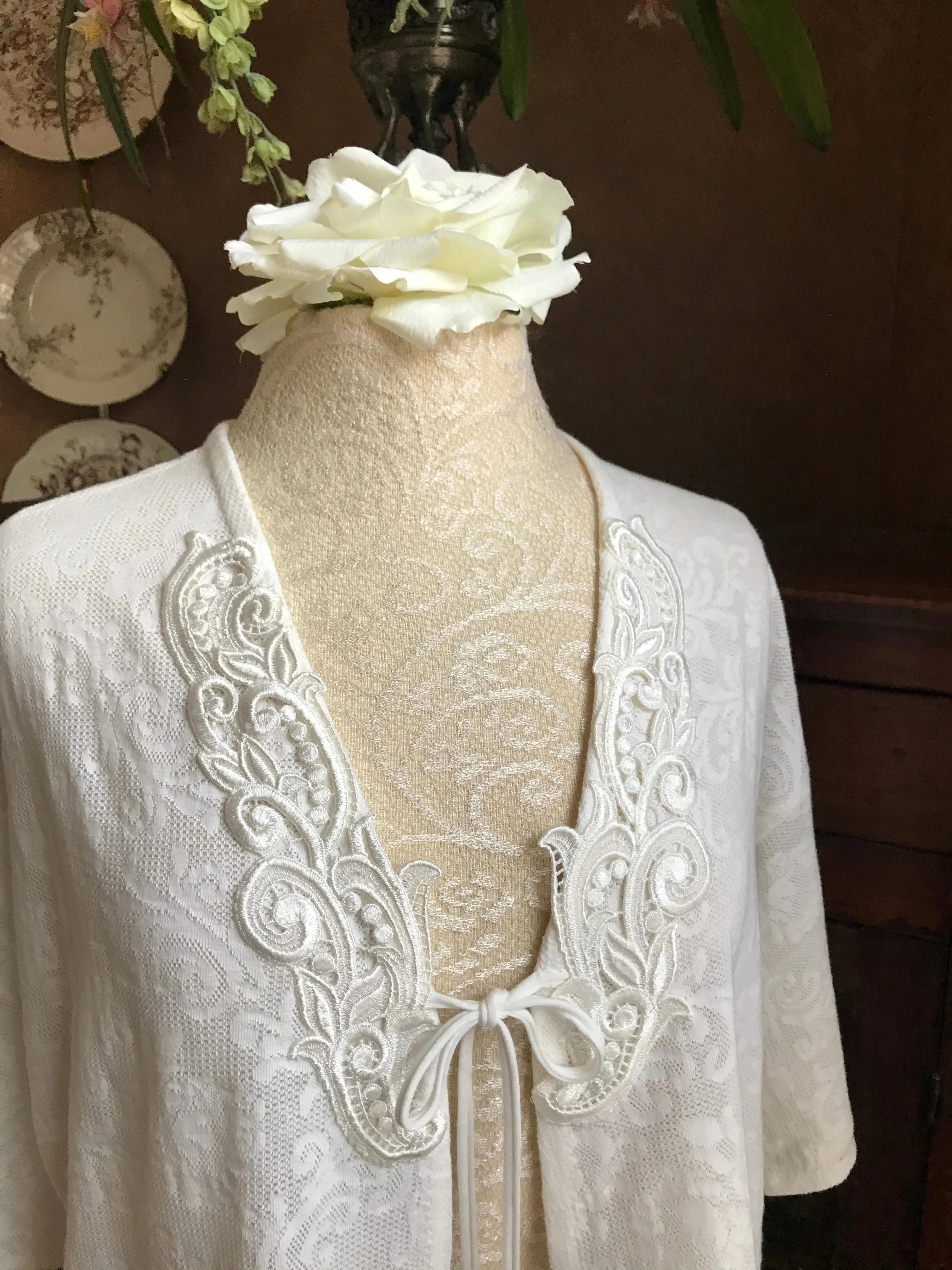 Lace Peignoir Bed Jacket