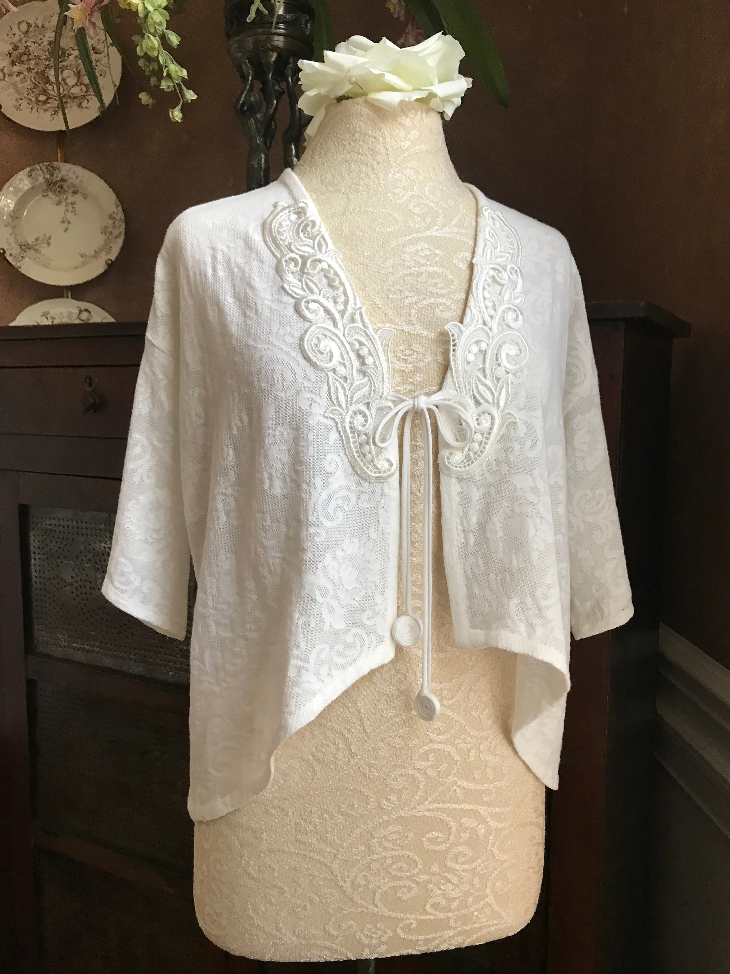 Lace Peignoir Bed Jacket