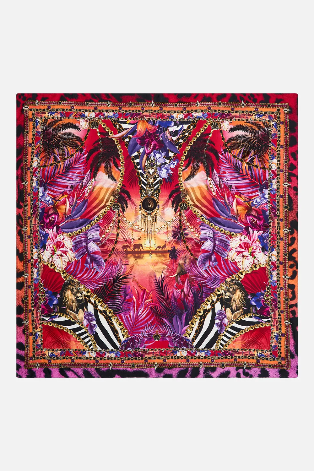 LARGE SQUARE SCARF WILD LOVING