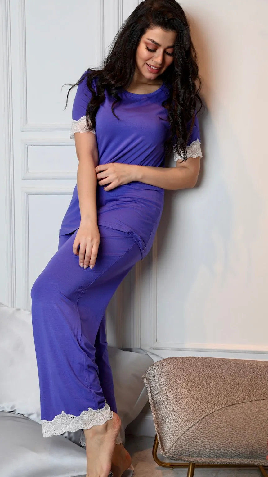 LavenderBlue Soft short-sleeve PJ set