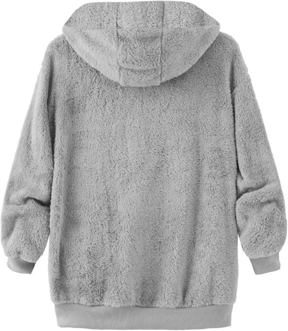 LCMTWX Winter Coats for Women 2023 Trendy Cute Hooded Pullover Sweatershirt Solid Artificial Full Zip Long Sleeve Casual