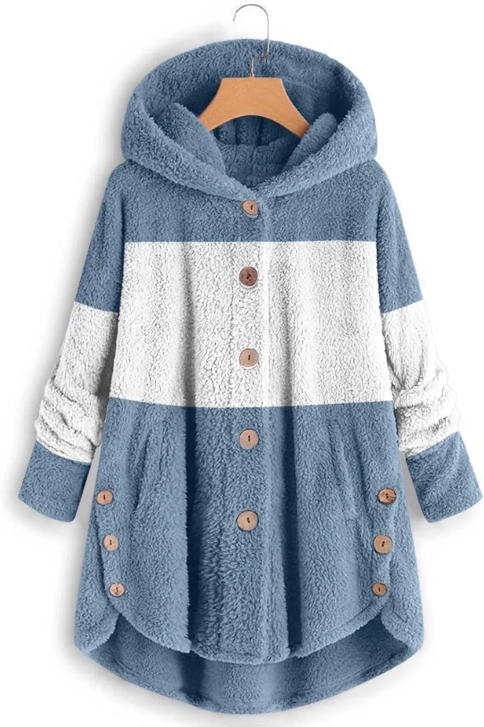 LCMTWX Womens 2023 Winter Fuzzy Fleece Jacket Fleece Sleeve Plus Size Women Women's Coat Solid Oversized Fuzzy Fleece De