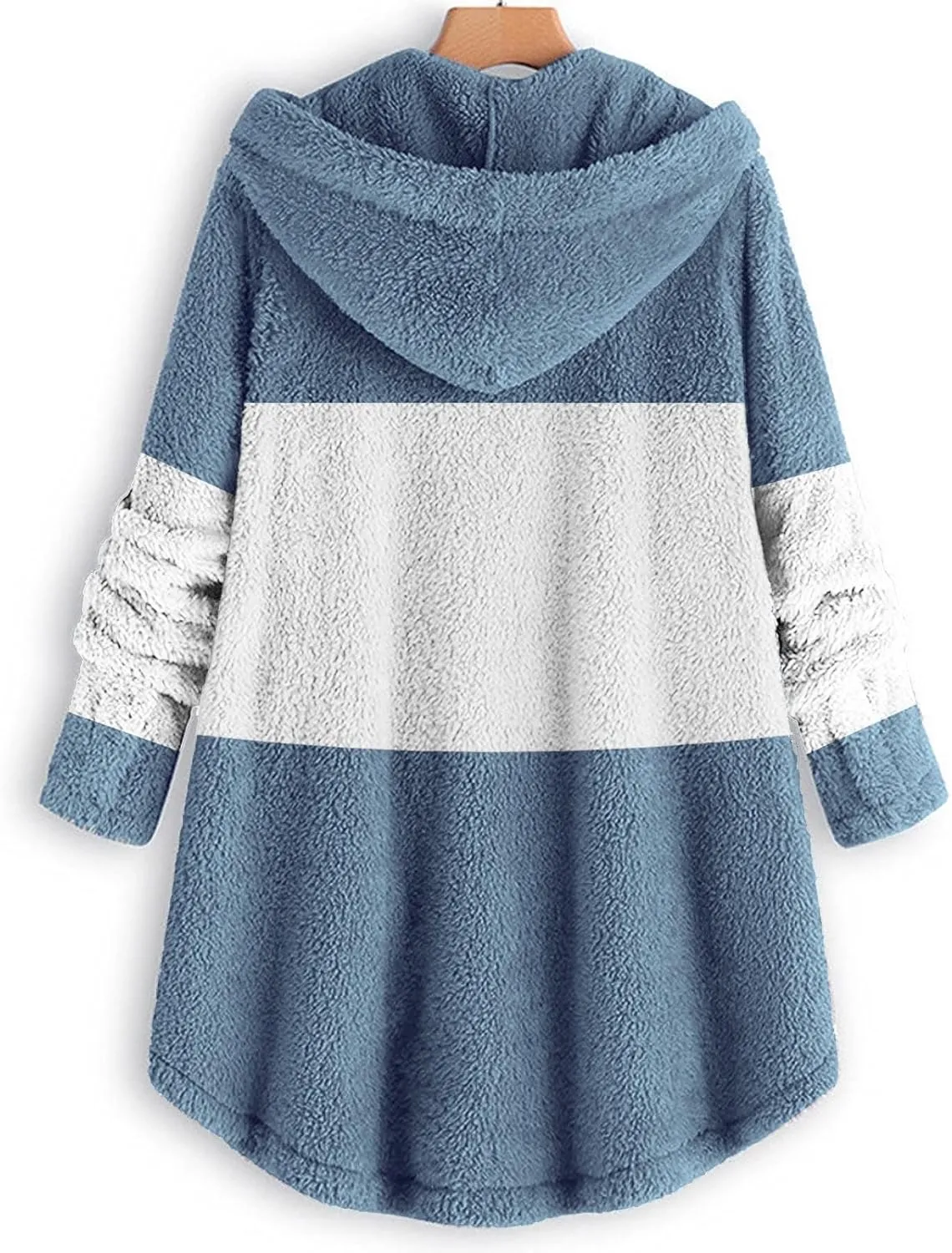 LCMTWX Womens 2023 Winter Fuzzy Fleece Jacket Fleece Sleeve Plus Size Women Women's Coat Solid Oversized Fuzzy Fleece De