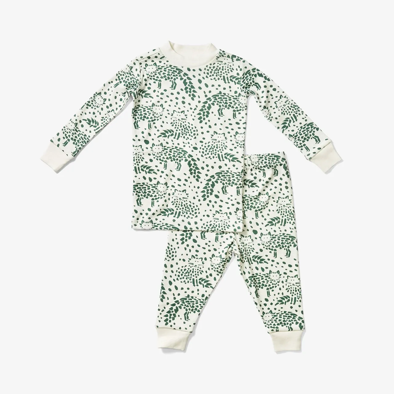 Lewis | Arctic Fox Pajama Set in Pine