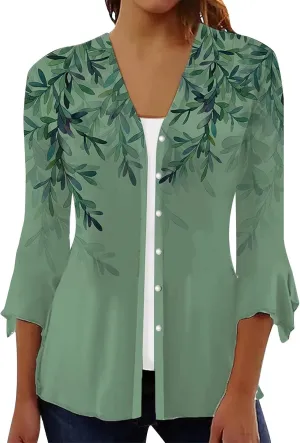 Lightweight Cardigans for Women Women's Casual Lightweight Open Front Cardigans Soft 3/4 Sleeve Cardigan