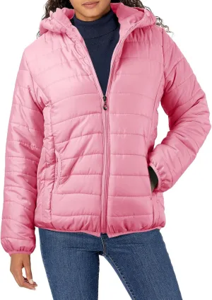 Lightweight Puffer Jacket Women with Hood Women's Lightweight Long-Sleeve Water-Resistant Packable Puffer Jacket
