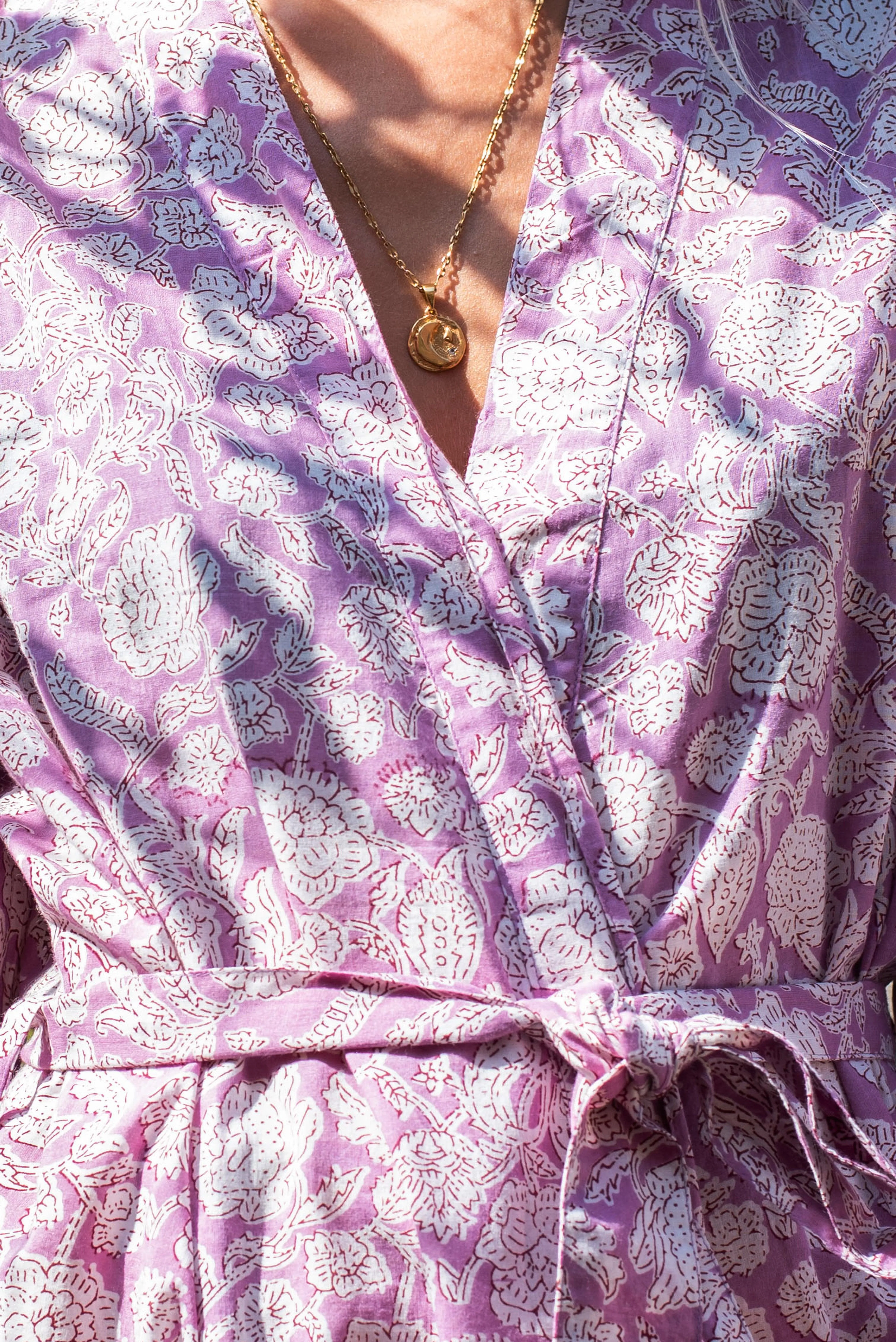 Lilac floral robe