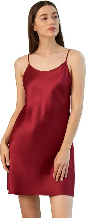 LILSILK Silk Nightgown Women Charmeuse Silk Night Dress Short Cami Soft