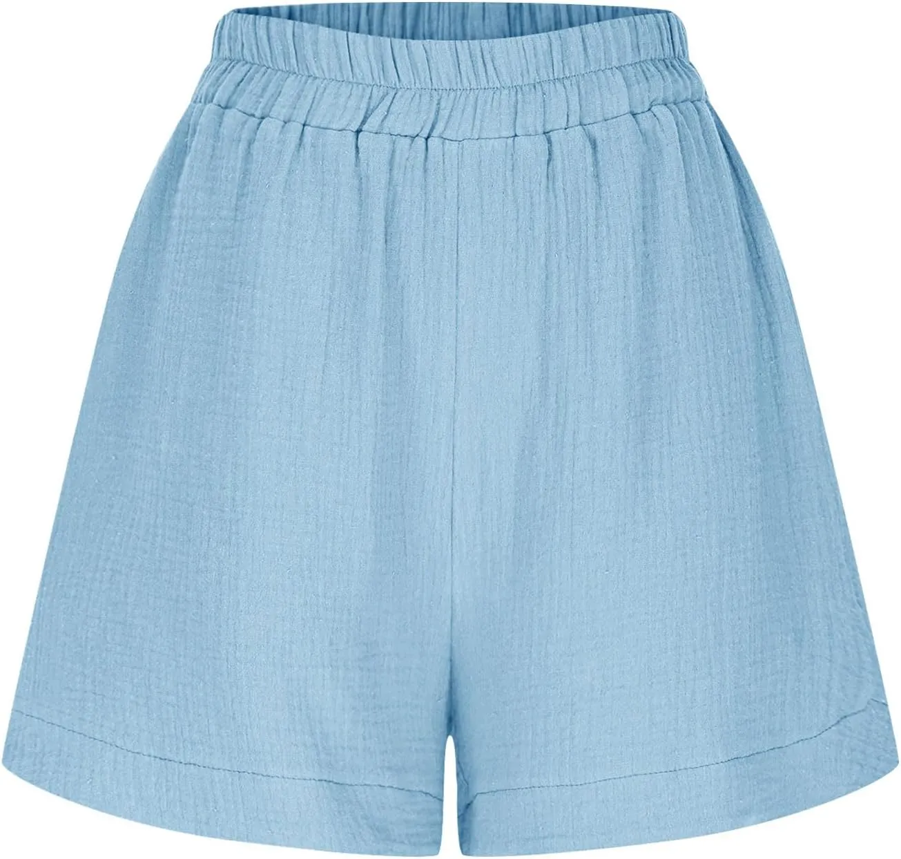Linen Boxer Shorts for Women Comfy Summer Elastic Waist Pjs Bottoms Loose Sleepwear Lounge Pajama Shorts with Pockets