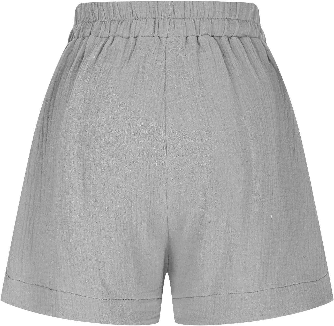 Linen Boxer Shorts for Women Comfy Summer Elastic Waist Pjs Bottoms Loose Sleepwear Lounge Pajama Shorts with Pockets
