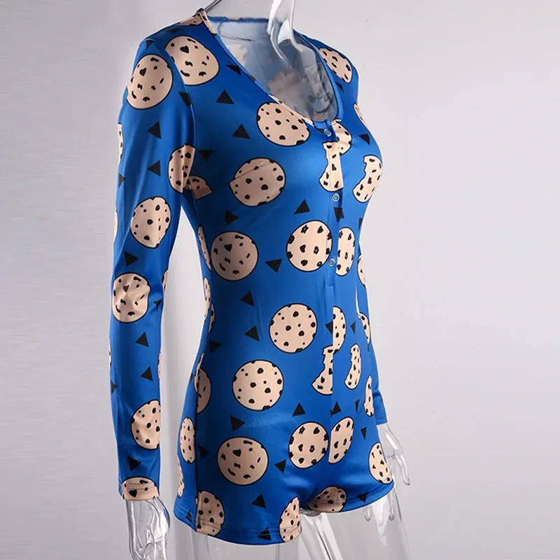 Lisa Cartoon Cookies Printed Onesies