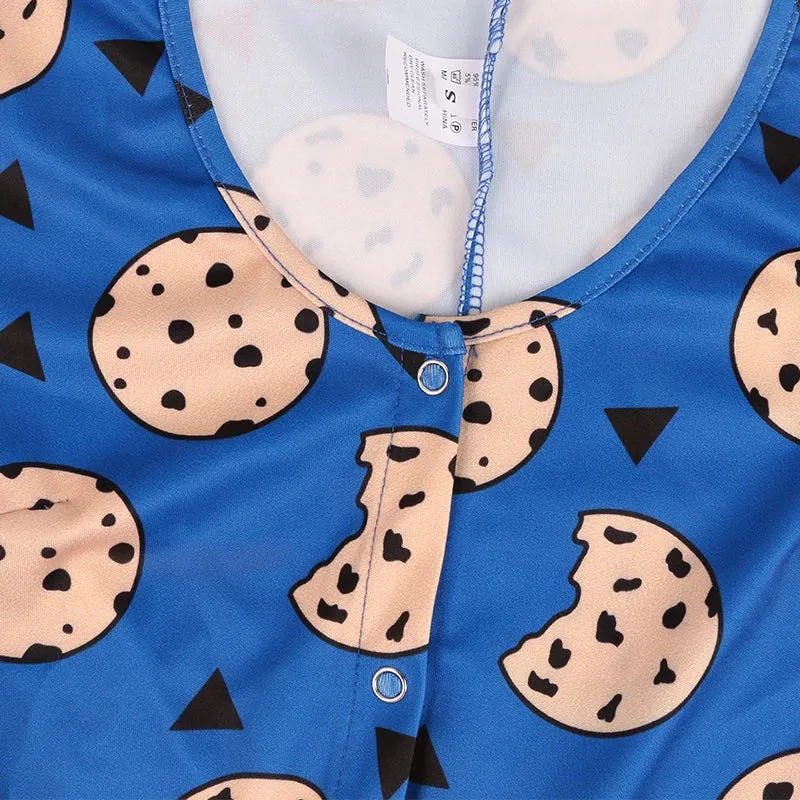 Lisa Cartoon Cookies Printed Onesies