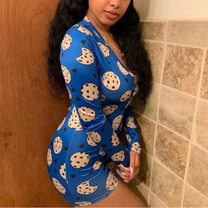 Lisa Cartoon Cookies Printed Onesies