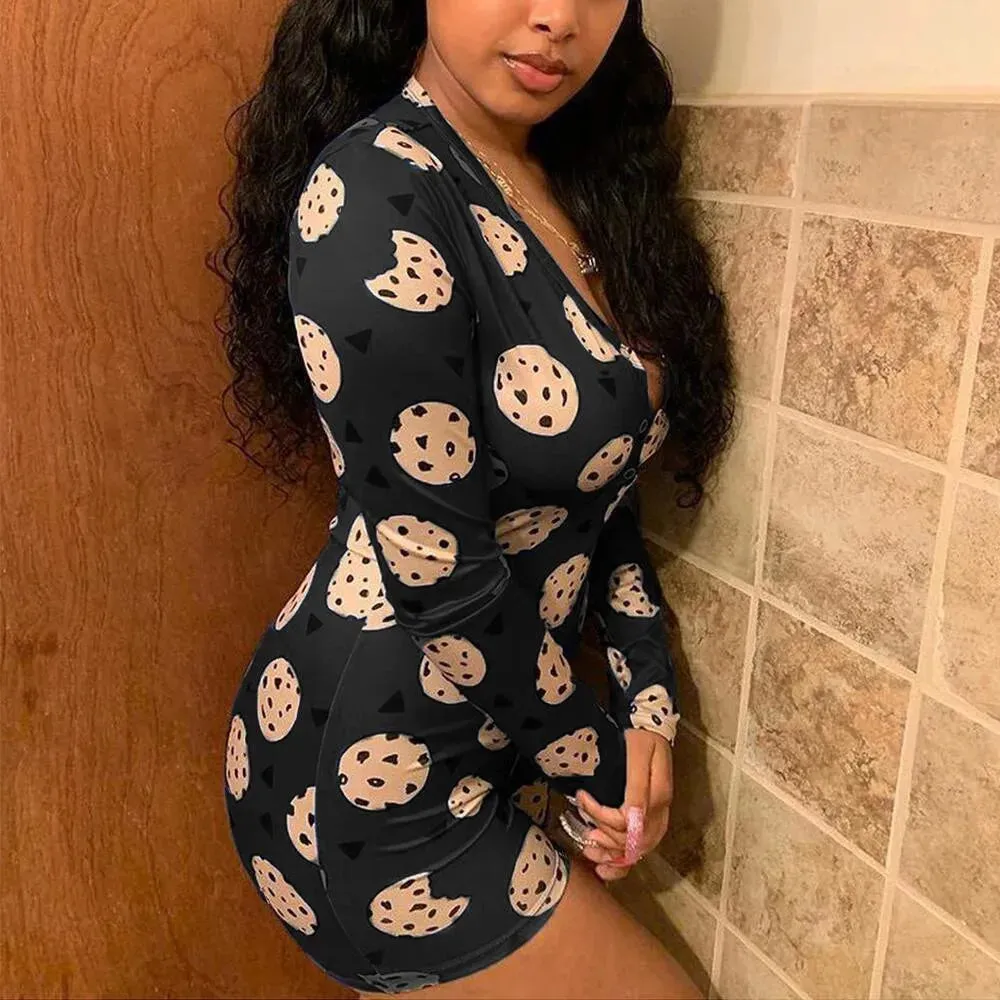 Lisa Cartoon Cookies Printed Onesies