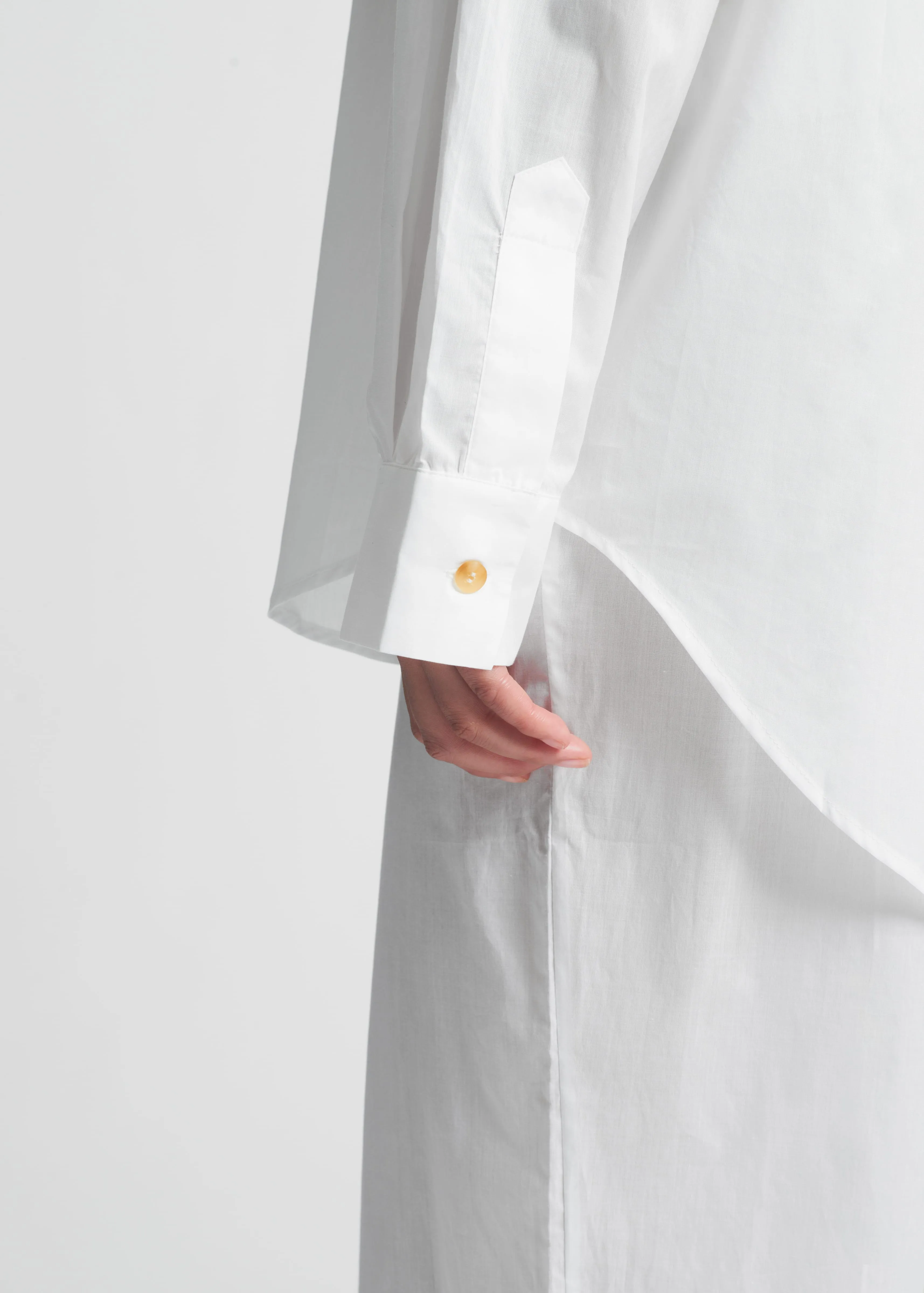 London Pyjama Top White Cotton
