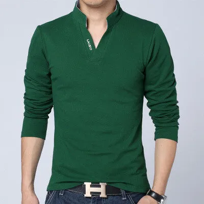 Long Sleeve Slim Polo T-Shirt