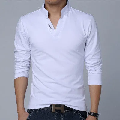 Long Sleeve Slim Polo T-Shirt
