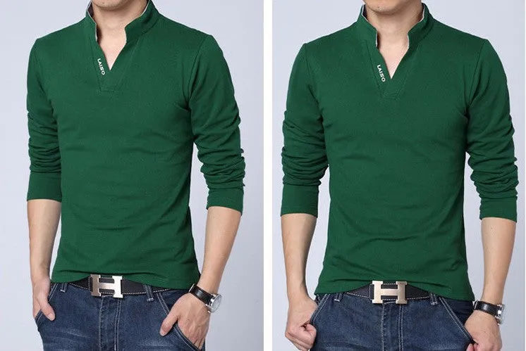 Long Sleeve Slim Polo T-Shirt
