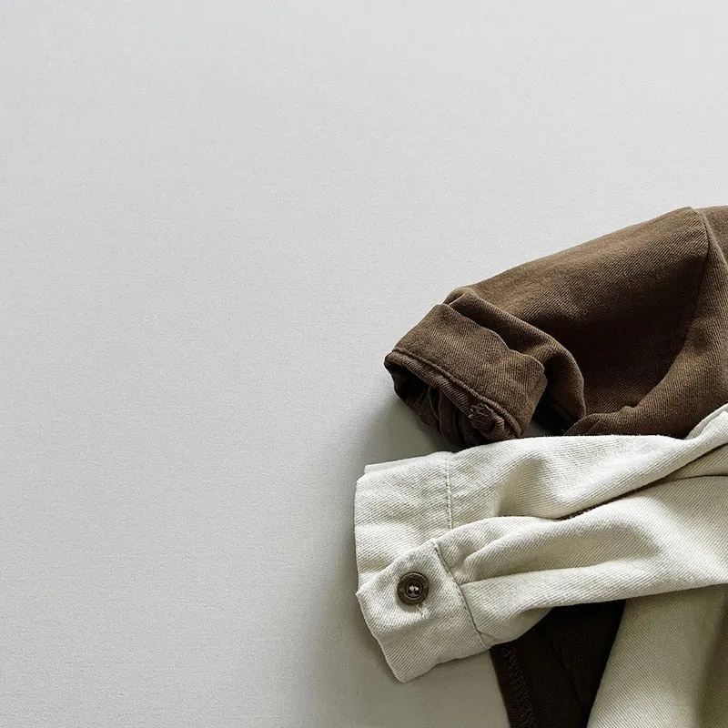 Long -Sleeved Solid Button-Down Shirt