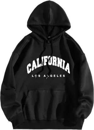 Los Angeles California Womens Zip Up Sweatshirt with Pocket New York Hoodie University Letter Hooded Sweatshirt Fall