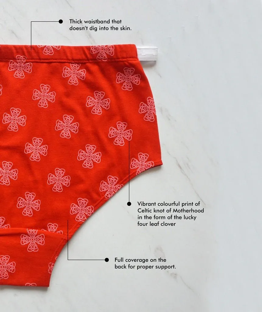 Love Knot Biowashed Organic Cotton Maternity Brief