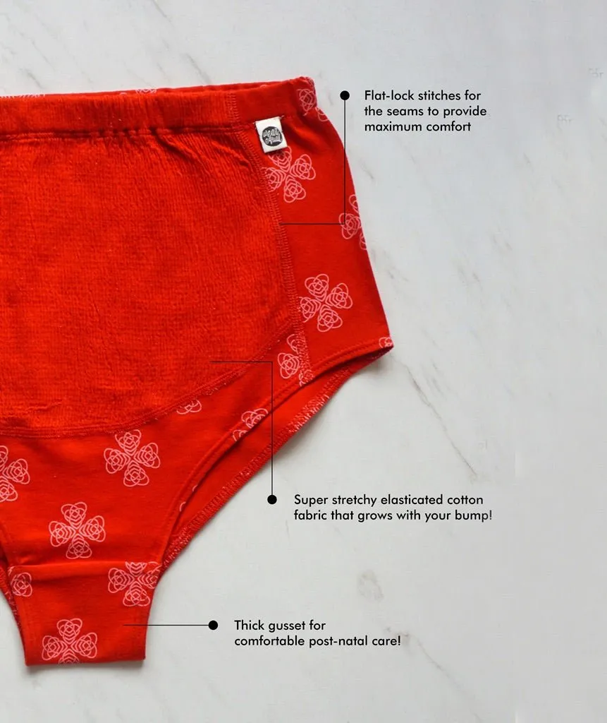 Love Knot Biowashed Organic Cotton Maternity Brief