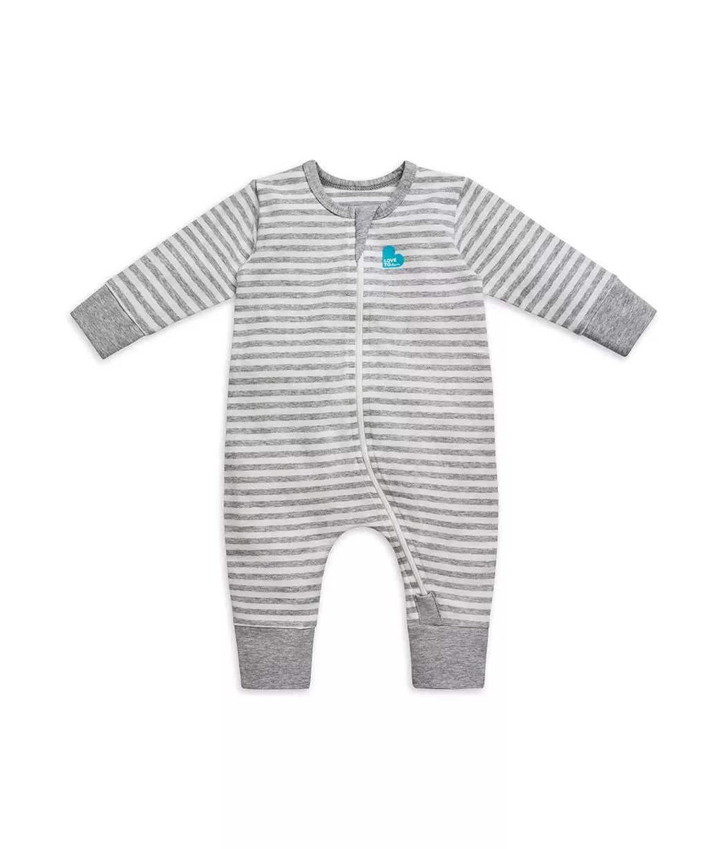 Love To Dream Cotton Footless Romper - Grey Stripe