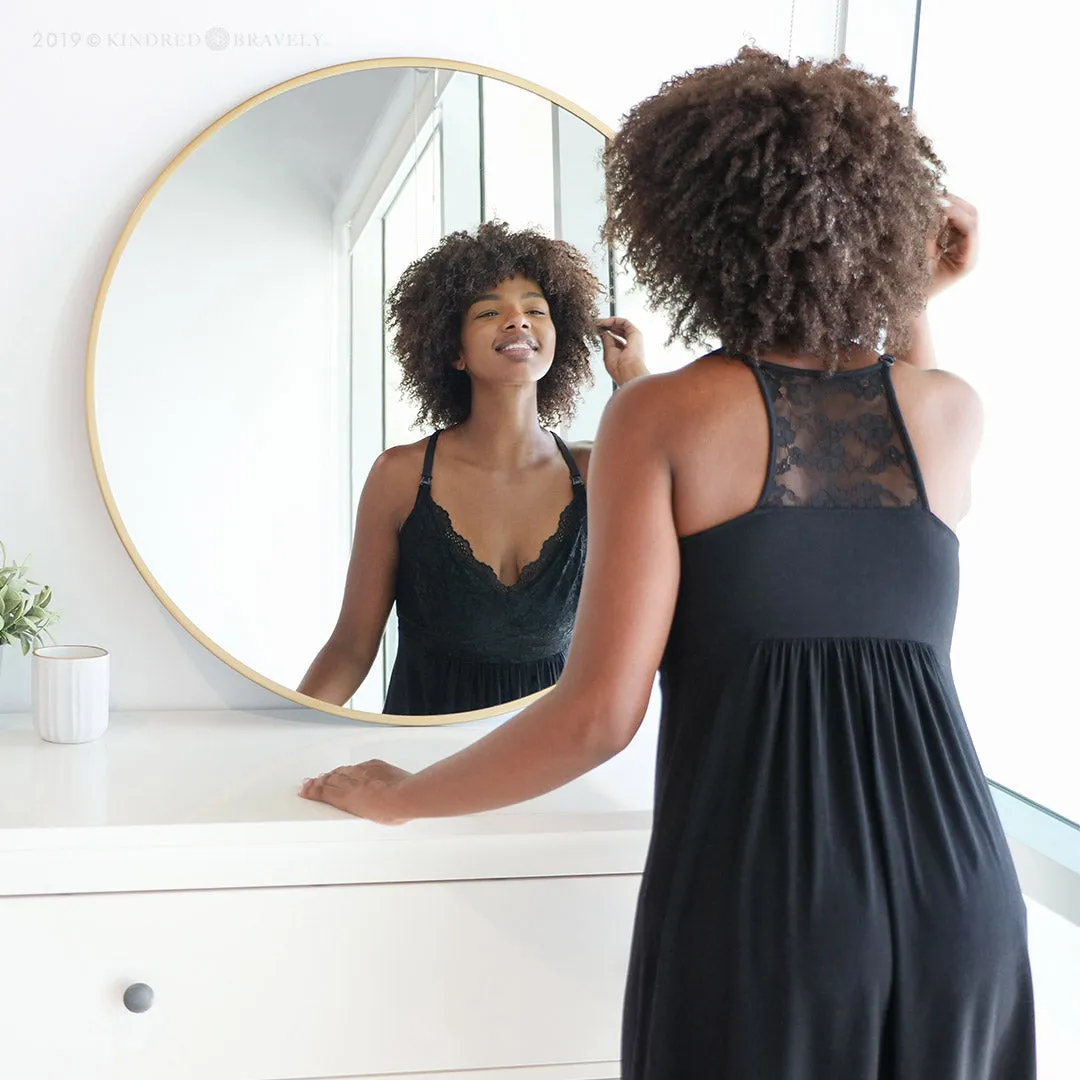 Lucille Maternity & Nursing Nightgown | Black