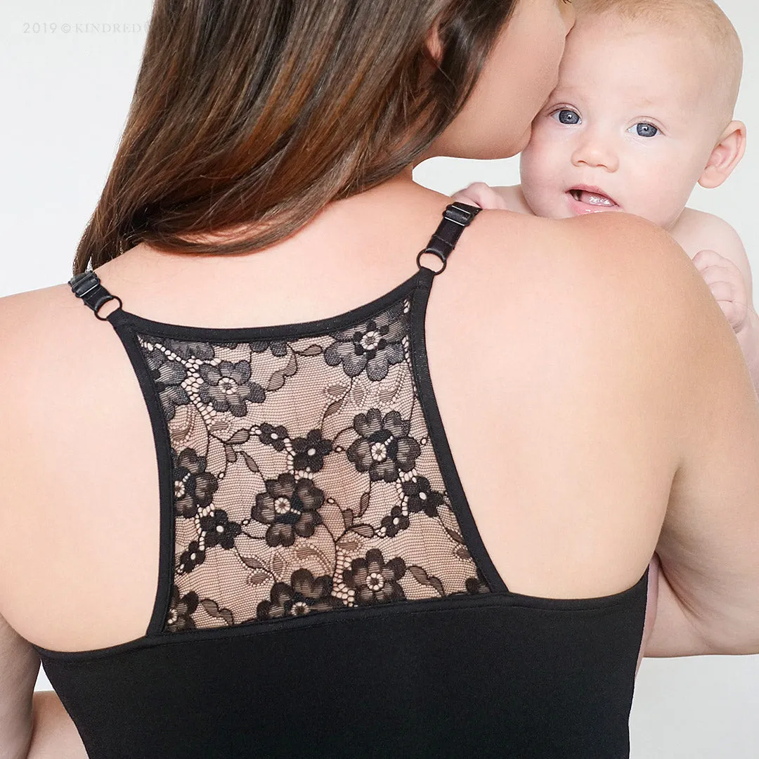 Lucille Maternity & Nursing Nightgown | Black