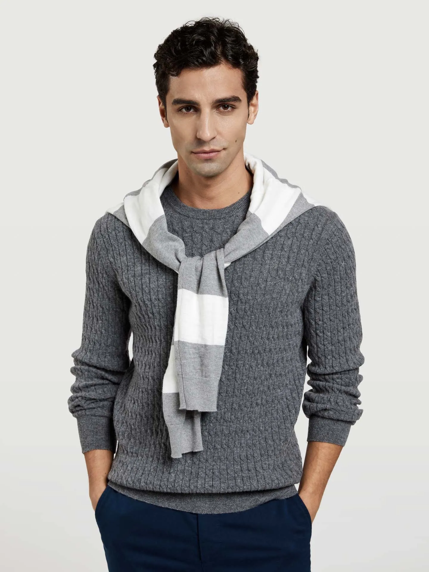 Luxeleisure Edition Crew Neck Cable Sweater