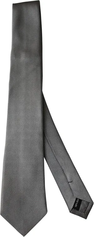 Luxury 2.5" Men's Grey Skinny Silk Tie - 34 momme Silk Jacquard - Premium Six-Ply Silk - 100% Silk Lining - Extra Long 60
