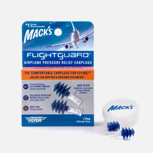 Mack's Flightguard Airplane Pressure Relief Earplugs