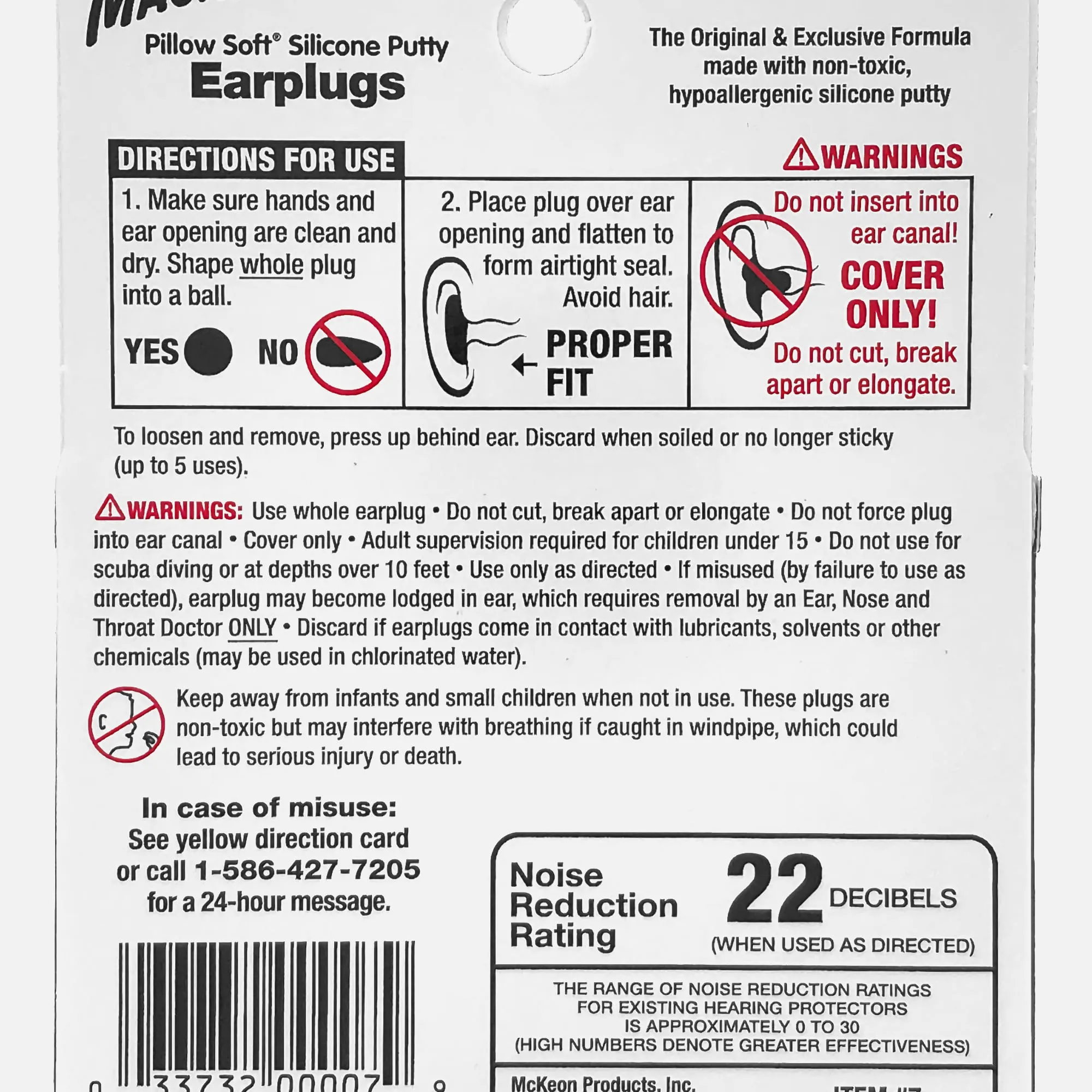 Mack's Pillow Soft Silicone Putty Earplugs, 2 Pair Orange