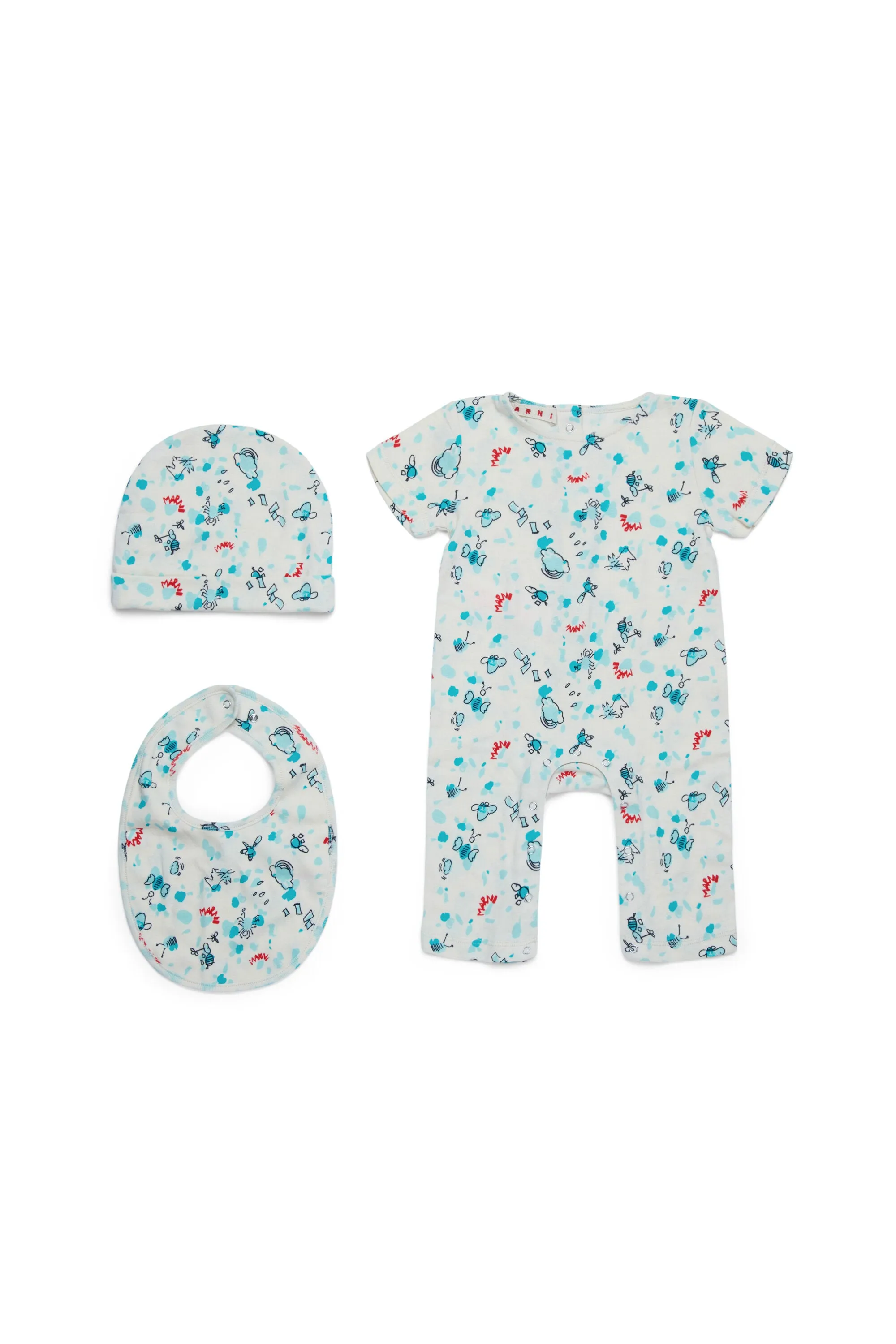 Magic Farm allover cotton newborn set