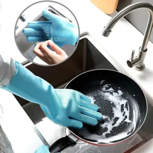 Magic Washing Gloves - Pair Of Silicone Washing Gloves Random Colours