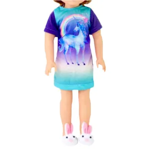 Majestic Unicorn Nightgown for 14 1/2-inch dolls