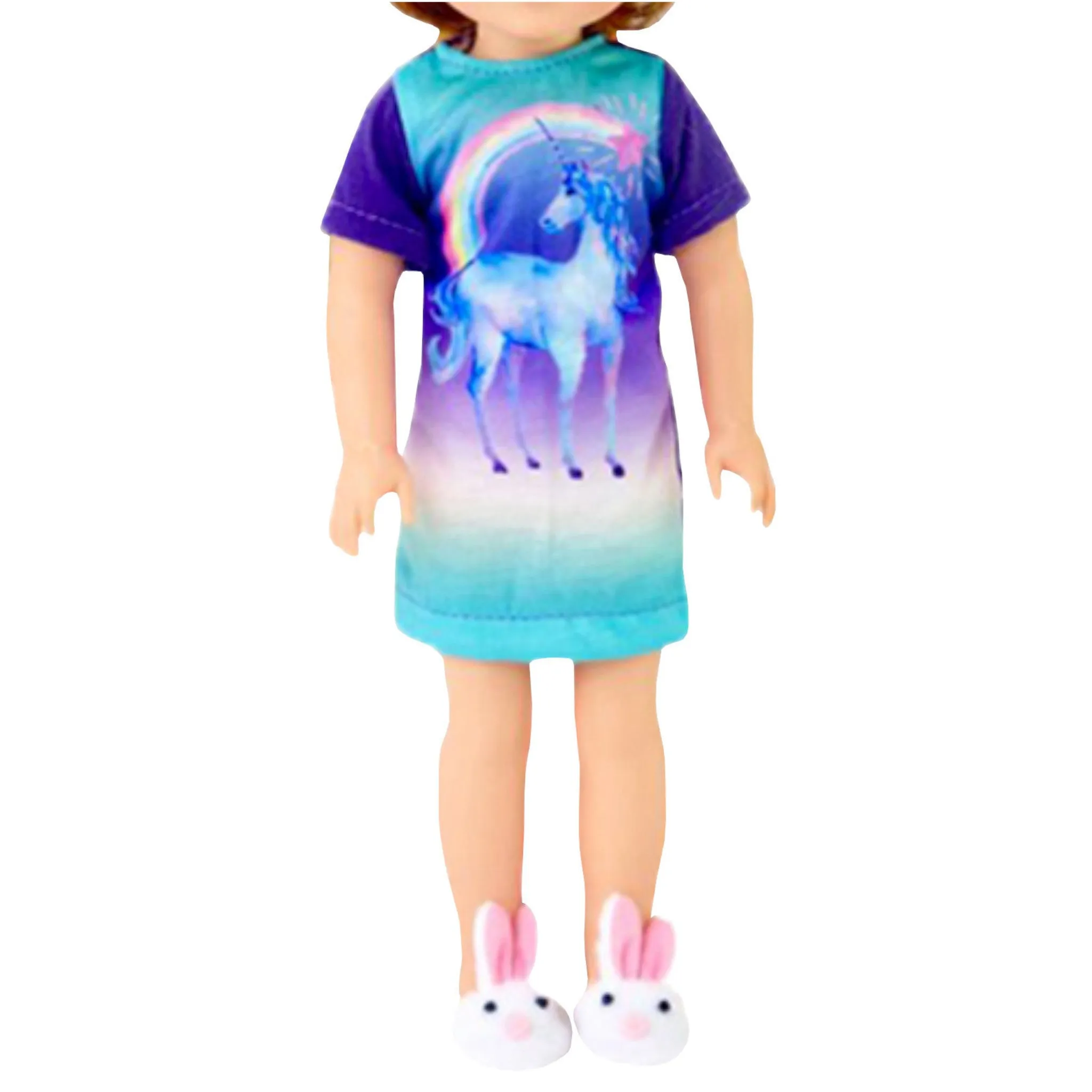 Majestic Unicorn Nightgown for 14 1/2-inch dolls