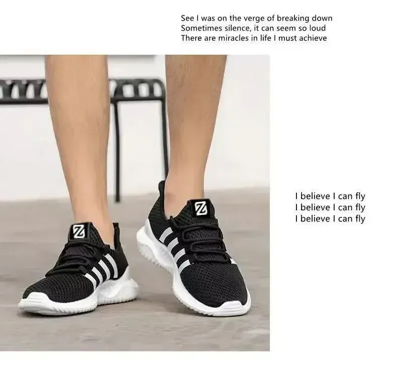 Man White Running Tennis Shoe Comfortable Outdoor Sports Shoes for Men Casual Shoes Tenis Masculino Men Sneakers Mesh Breathable
