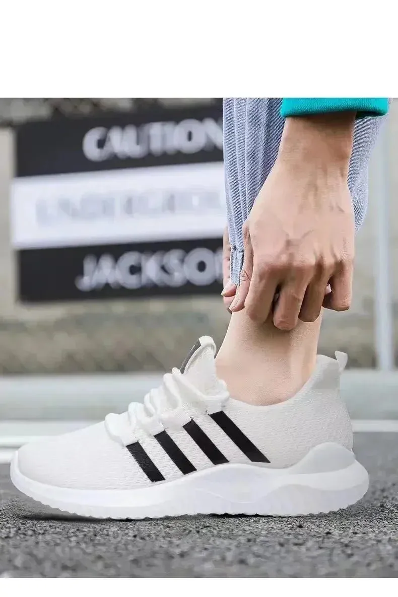 Man White Running Tennis Shoe Comfortable Outdoor Sports Shoes for Men Casual Shoes Tenis Masculino Men Sneakers Mesh Breathable