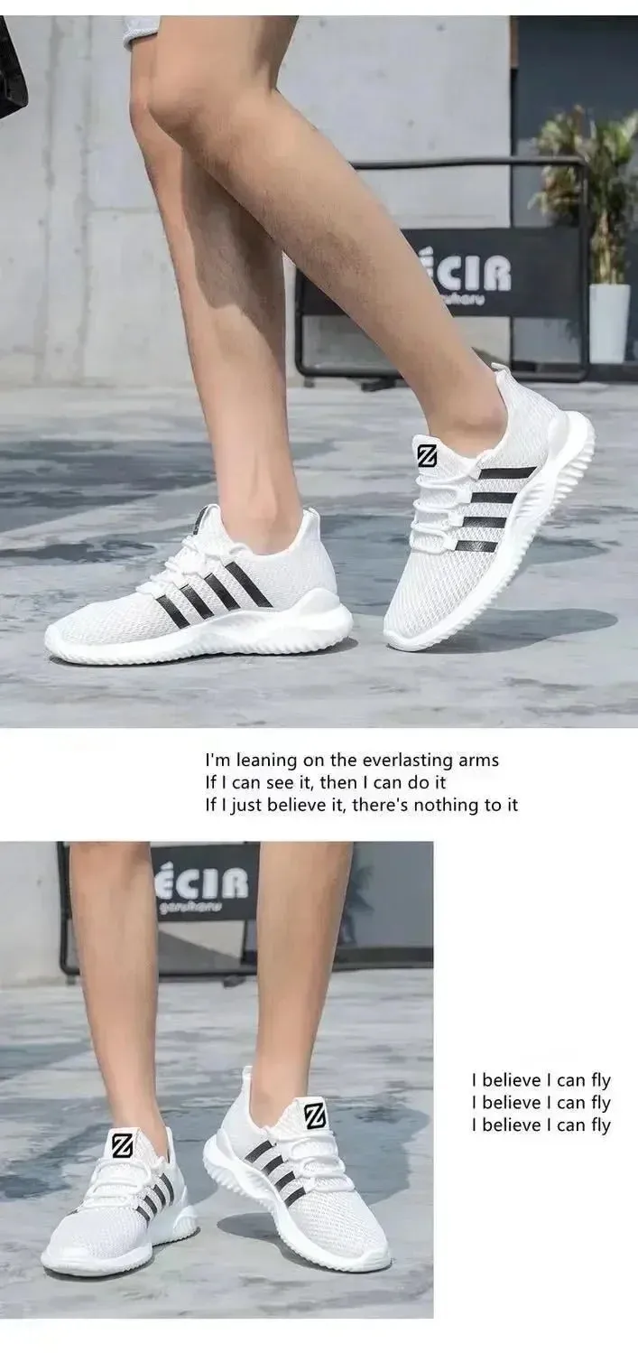 Man White Running Tennis Shoe Comfortable Outdoor Sports Shoes for Men Casual Shoes Tenis Masculino Men Sneakers Mesh Breathable