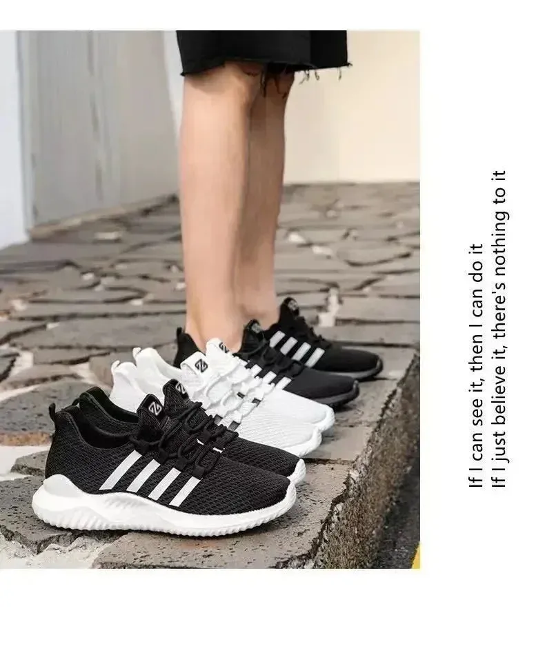 Man White Running Tennis Shoe Comfortable Outdoor Sports Shoes for Men Casual Shoes Tenis Masculino Men Sneakers Mesh Breathable