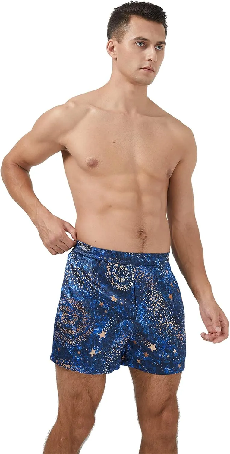MANSPHIL Silk Boxer Shorts for Men, Grade 6A 100% Mulberry Silk