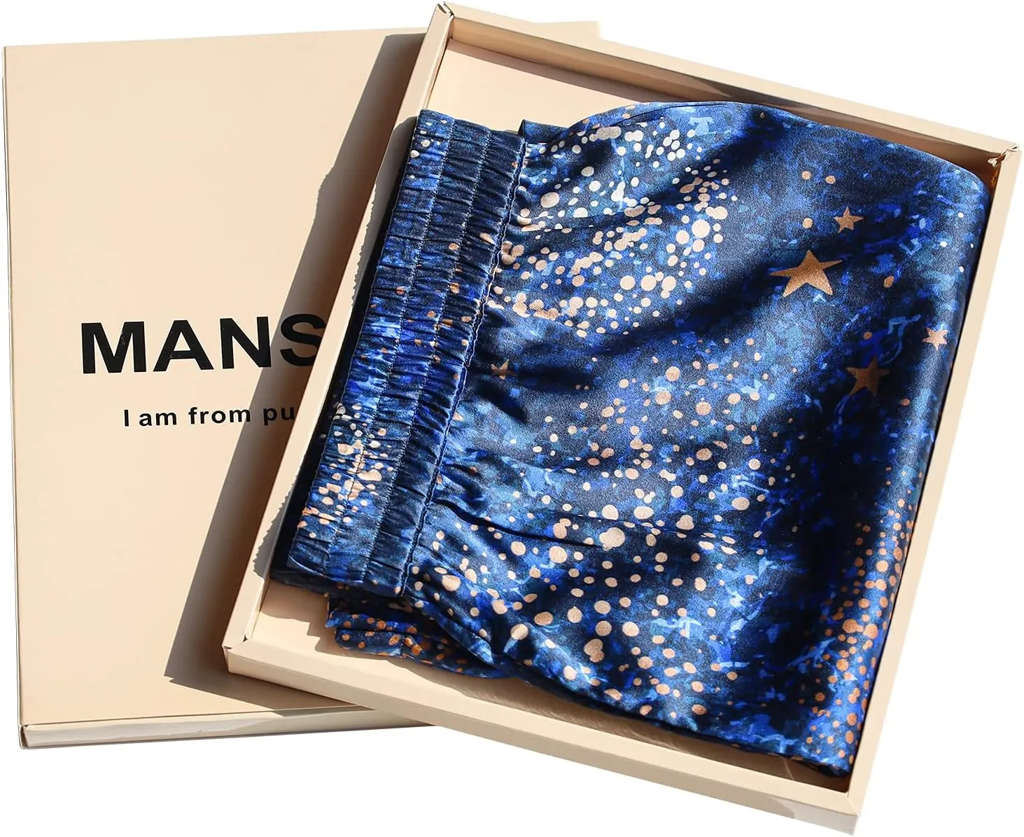 MANSPHIL Silk Boxer Shorts for Men, Grade 6A 100% Mulberry Silk