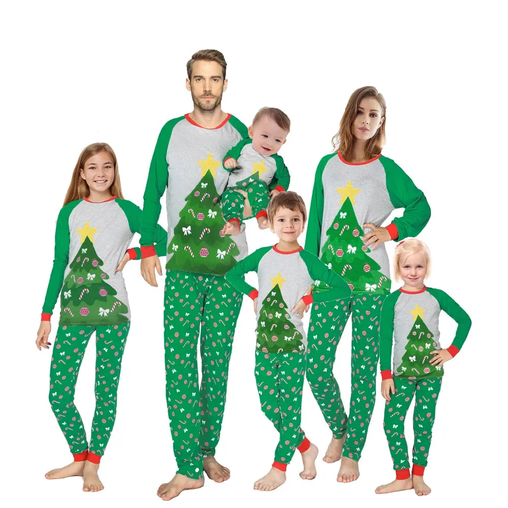 Matching Family Christmas Pajamas 100% Cotton - Striped Homewear