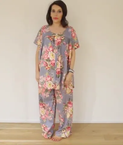 Maternity 2 Piece Pajama Set - Maternity Sleepwear