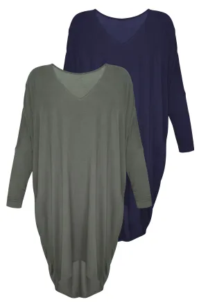 Maternity Bamboo Night Dress - 2 Pack