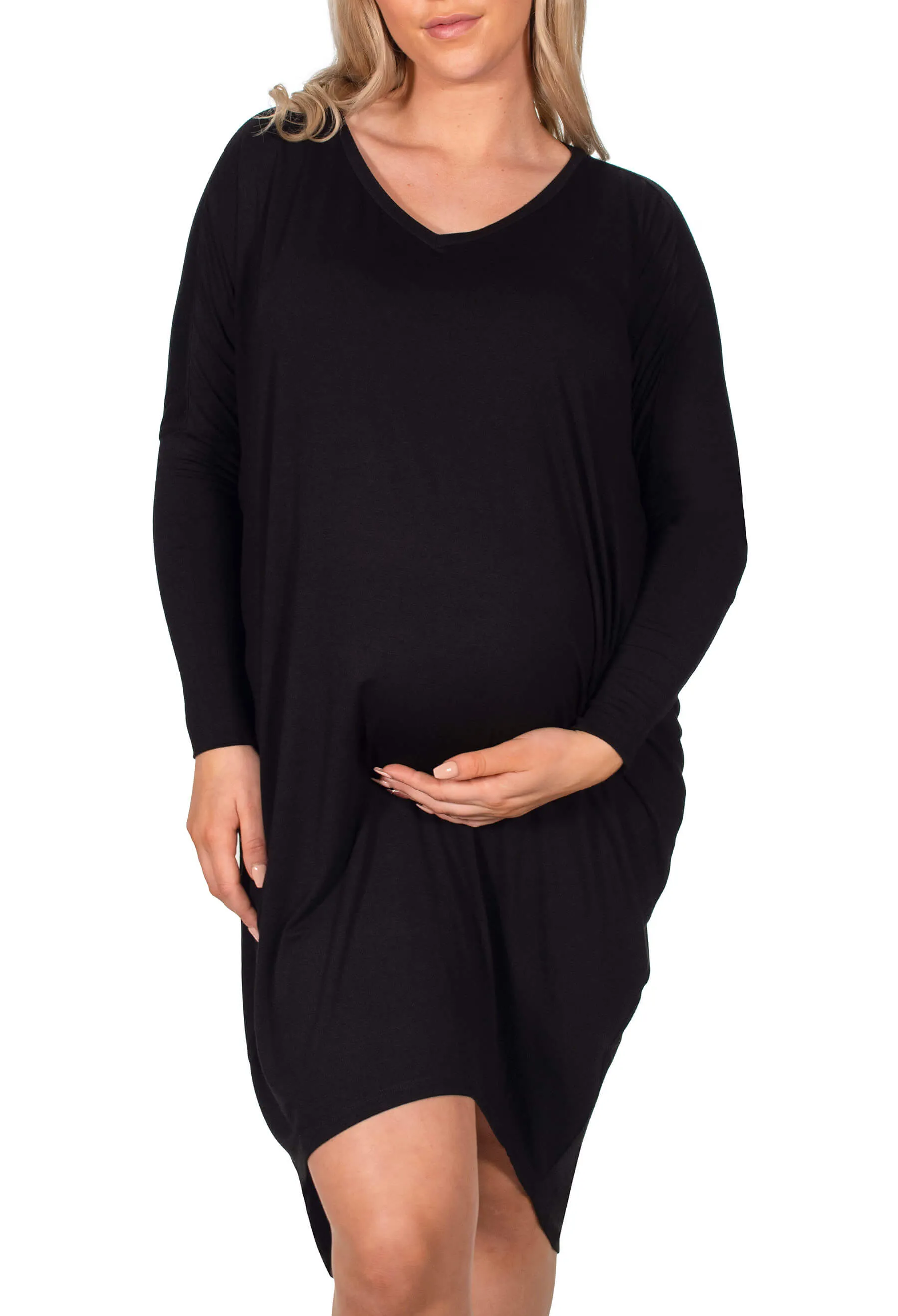 Maternity Bamboo Night Dress - 2 Pack