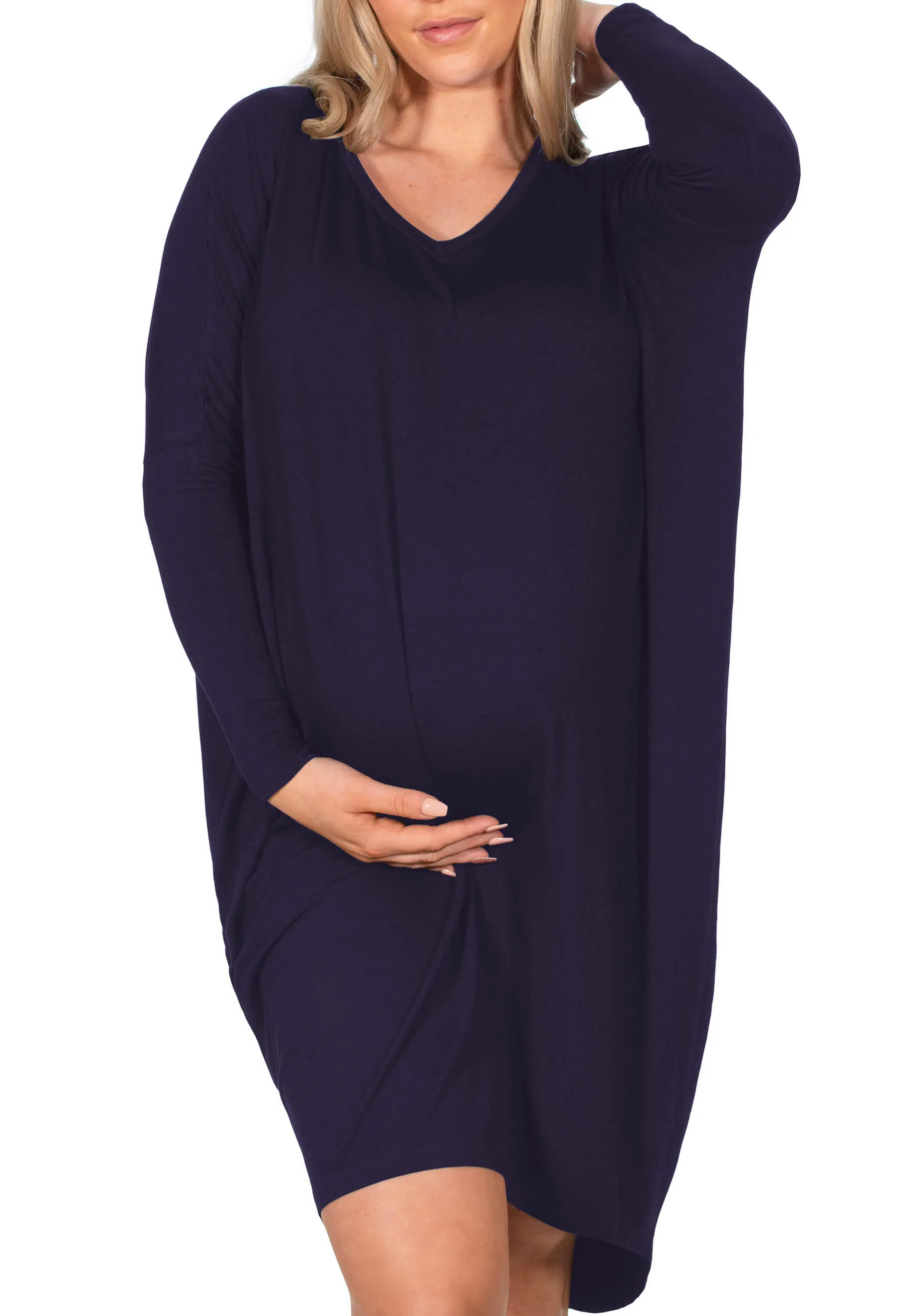 Maternity Bamboo Night Dress - 2 Pack