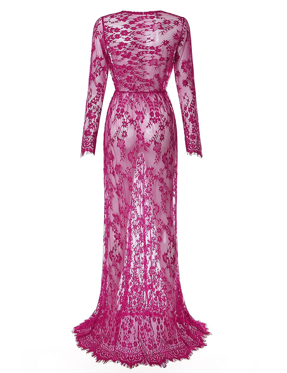 Maternity Deep V-neck Lace Dress for Photoshoot